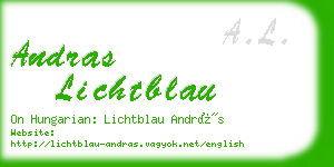 andras lichtblau business card